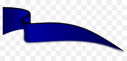 Dark Blue Ribbon In The Wind Clip Art - Navy Png