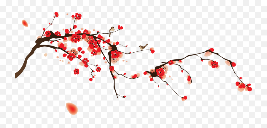 Japanese Flowering Cherry Transparent - Art Cherry Blossom Japan Png,Japanese Flower Png