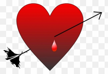 Valentine Hearts Love Heart With Arrow - Heart With Arrow And Blood Png,Valentines Day Border Png