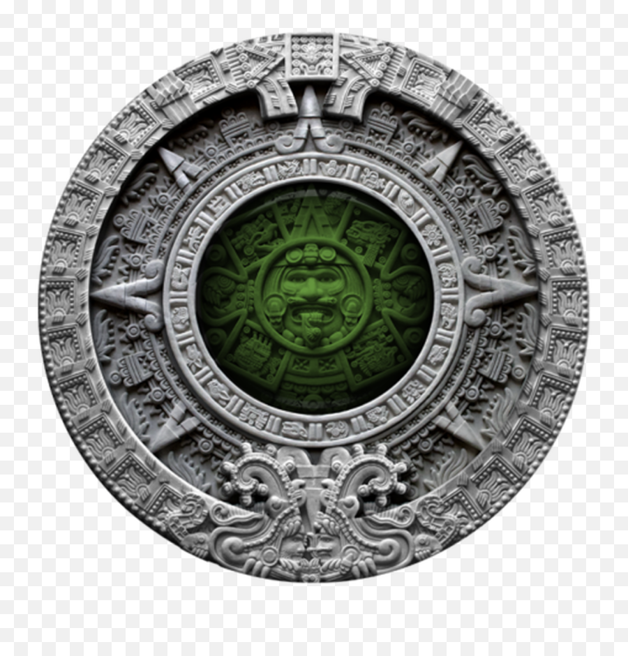 2019 2 Oz Silver Niue Aztec Calendar Antique Finish Coin - Aztec Calendar 2 Oz Silver Coin Niue 2019 Png,Aztec Calendar Png