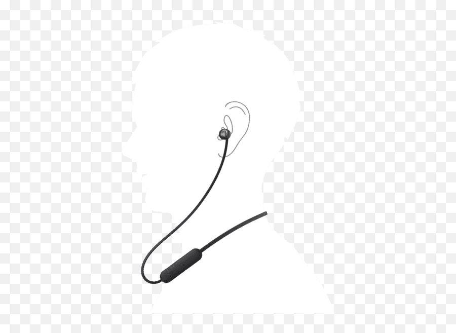 Wi - C310 Wireless Inear Headphones Black Hair Design Png,Headphones Silhouette Png