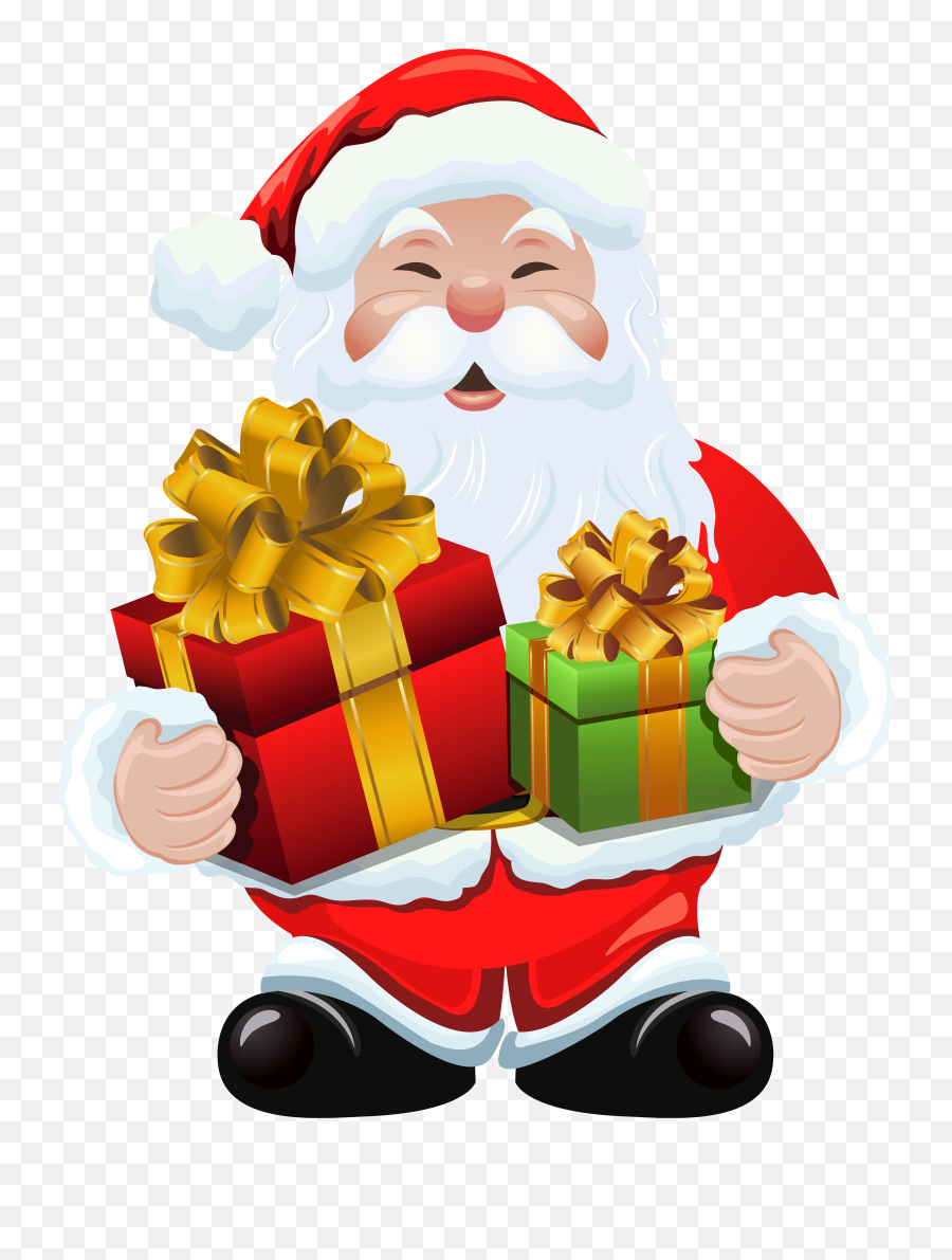 Download Hd Claus With Gifts Png Clipart Image Gallery - Santa Claus With Gifts Png,Christmas Gifts Png