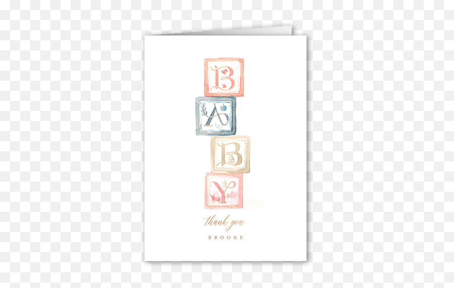 Baby Blocks 3x5 Folded Card By Elk Design Tiny Prints - Dot Png,Baby Blocks Png