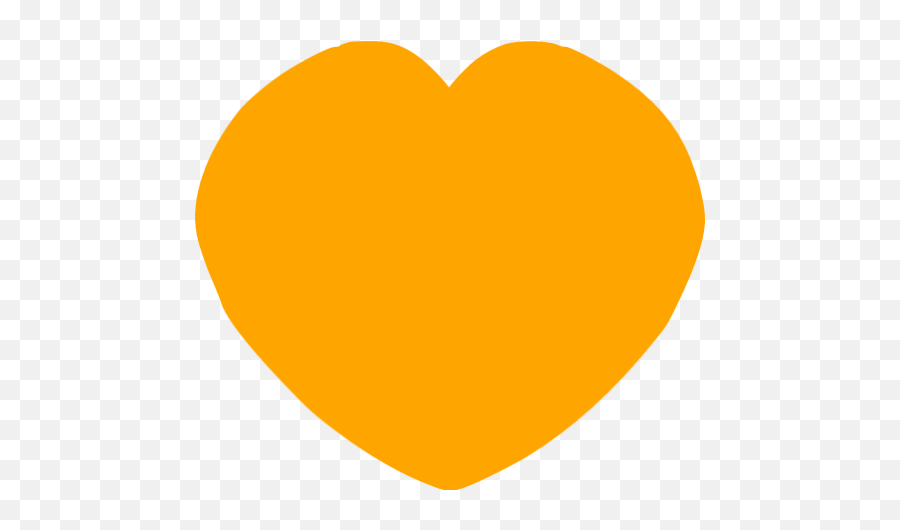 Orange Favorite 6 Icon - Free Orange Favorite Icons Transparent Orange Heart Png,Favorite Heart Icon