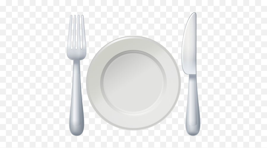 Fork And Knife With Plate - Fork Knife Plate Emoji Png,Fork Plate Icon