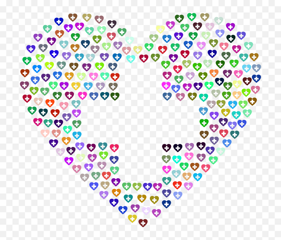 First Aid Heart Fractal Prismatic - Openclipart Heart Png,First Aid Icon Color