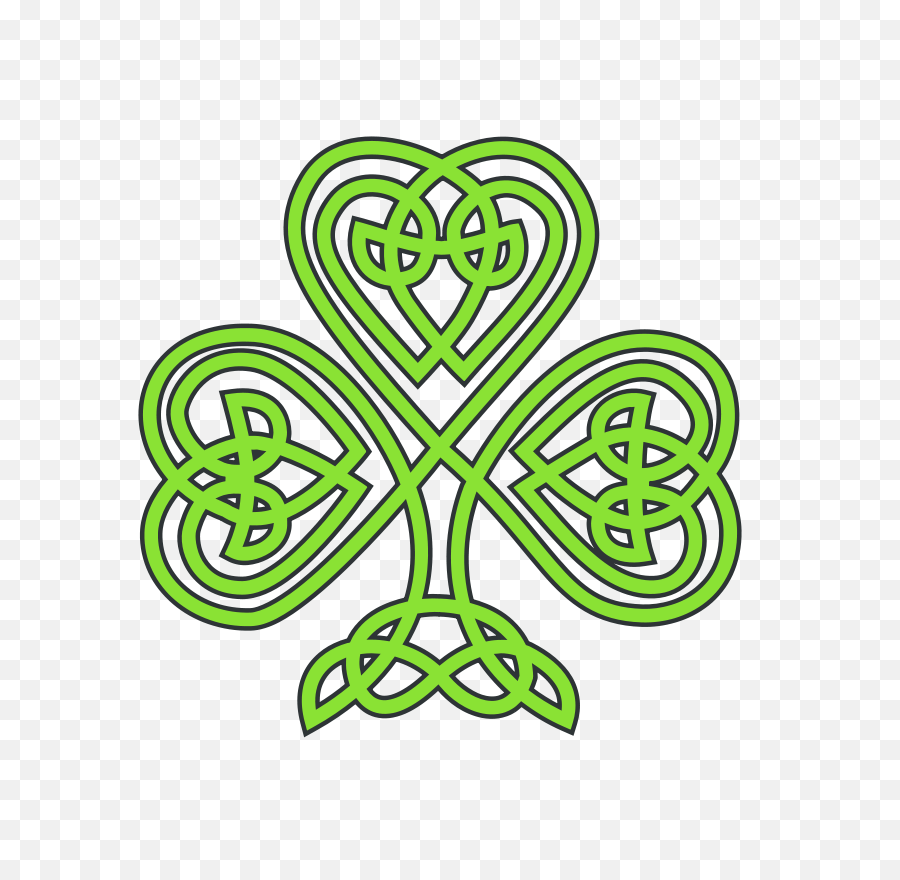 Shamrocks And Four Leaf Clovers - St Patrick Day Celtic Png,Shamrocks Png