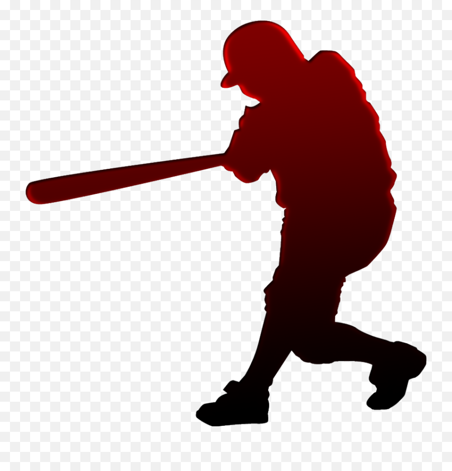 Game With Softball Hitting Lessons - Baseball Red Silhouette Png,Softball Png