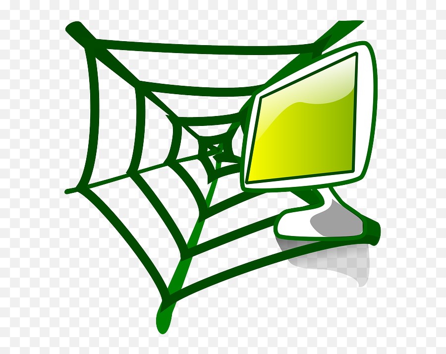 Computer Green Icon Cartoon Web Theme Apps - Web Drawing Spider Web Cartoon Png,Duster Icon