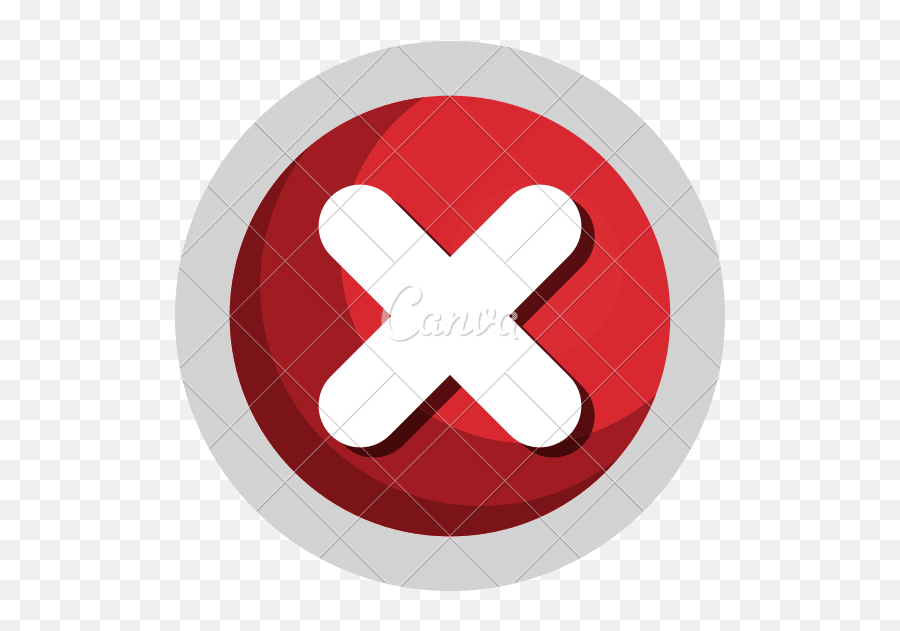 X Button Isolated Icon - Canva Overhead Work Png,Cross Button Icon