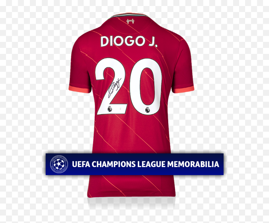 Diogo Jota Official Uefa Champions League Back Signed Liverpool Fc 2021 - 22 Home Shirt Liverpool Jota Champions League Png,Pink Floyd Aim Icon