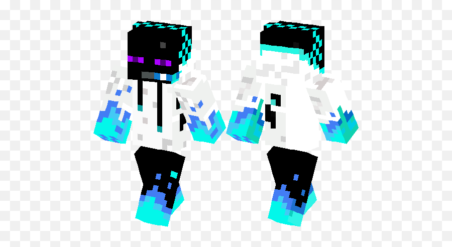 Ice Enderman Minecraft Skin Hub - Graphic Design Png,Minecraft Enderman Png