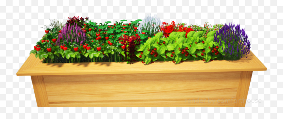 Download Hd 3d Decorative Flower Bed - Png Flower Bed,Flower Bed Png