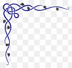 Ivy Border Png - Border Script Version Png Dark Blue Corner