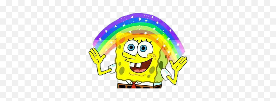 Why I Dislike Capital Letters - Spongebob Imagination Rainbow Png,Mocking Spongebob Png