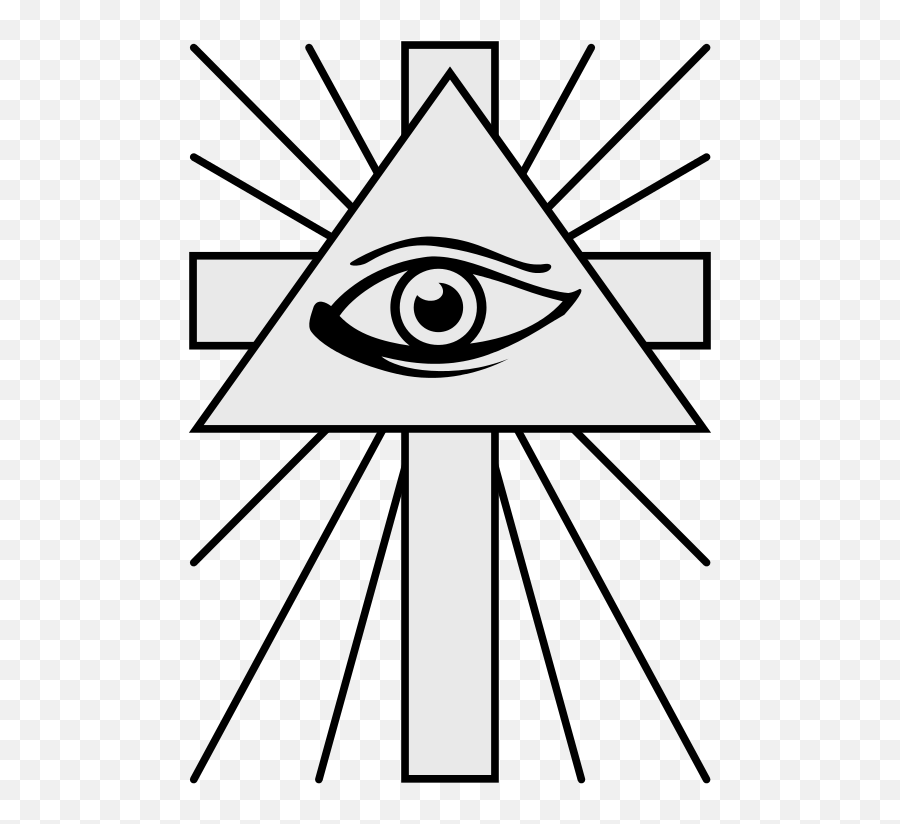 Coa Illustration All Seeing Eye - Cross With Eye Symbol Christian Halo In Paintings Png,Shiny Eyes Png