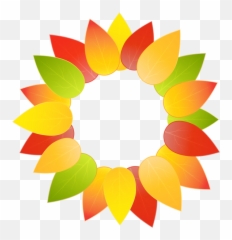 Fall Leaves Border Png - Ribbon Png Red Ribbon Round Round Ribbon Png,Round Border Png