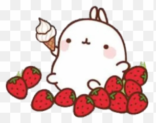 Sticker Maker - Molang U0026 Piupiu Strawberry U0026 Others Home Screen Cute Kawaii Png,Transparent Strawberry