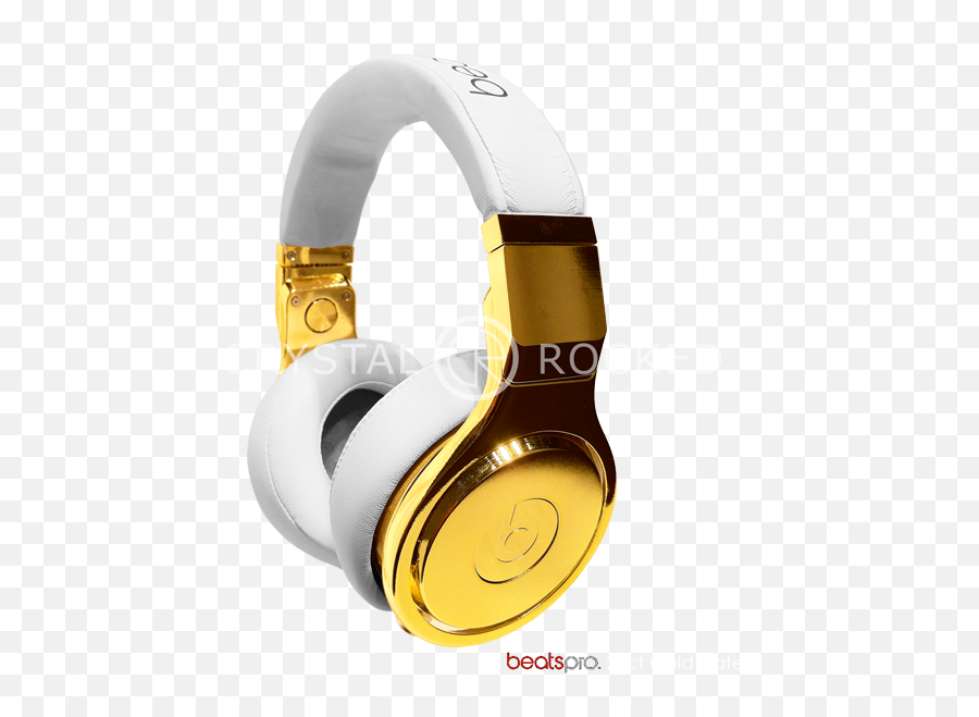 Customised By Crystal Rocked With 24ct Gold - Beats By Dre Gold Png,Dr Dre Png