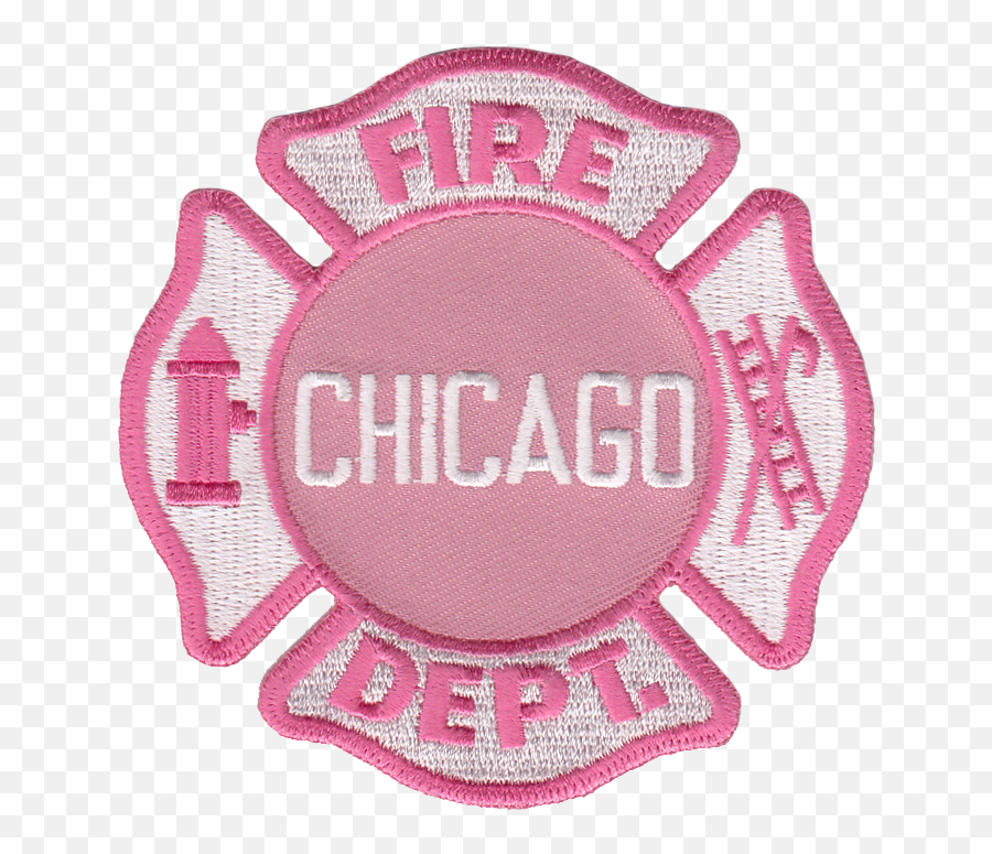 Chicago Fire Department Maltese Patch Pink Breast Cancer Awareness - Label Png,Breast Cancer Awareness Png