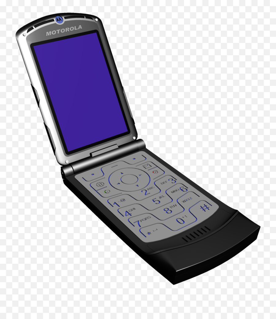 Motorola V3 Phone Png Clipart - Motorola Phone Png,Phone Clipart Png