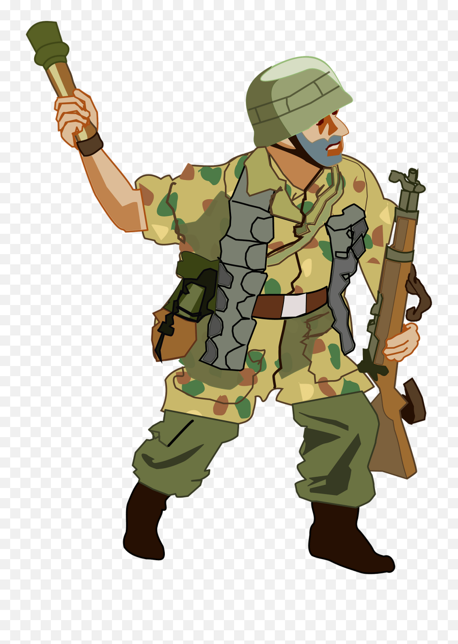 Soldier Throwing Hand - Soldier World War 2 Cartoon Png,Hand Grenade Png