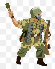 Soldier Throwing Hand - Soldier World War 2 Cartoon Png,Hand Grenade Png