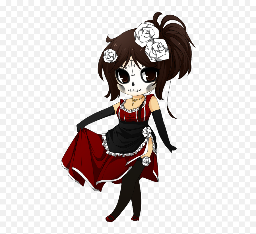 Render Catrina 3 - Chibi Day Of The Dead Png,Catrina Png