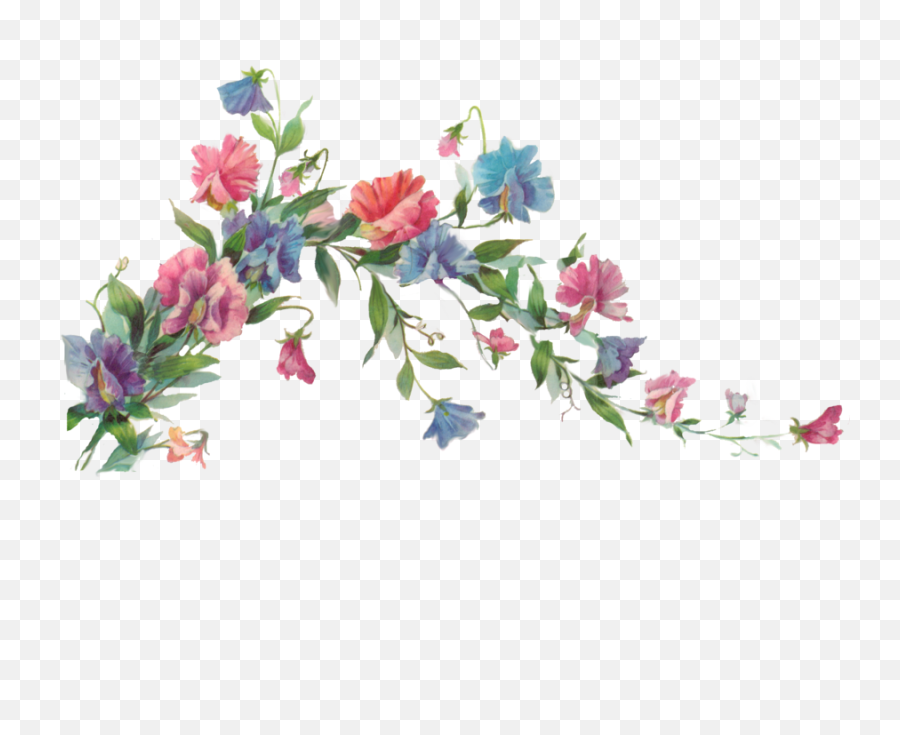 Flowers Png Tumblr Vintage Flowers Tumblr Png Watercolor Transparent Flower Vine Png Free Transparent Png Images Pngaaa Com