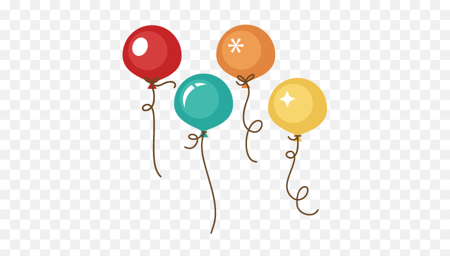 Balloons With Transparent Background - Cute Balloons Transparent Background Png,Birthday Balloons Transparent Background