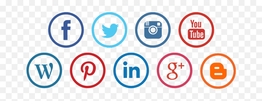 Download Social Media Icons - Social Media Icon Transparent Transparent Social Media Icon Png,Social Media Icon Transparent