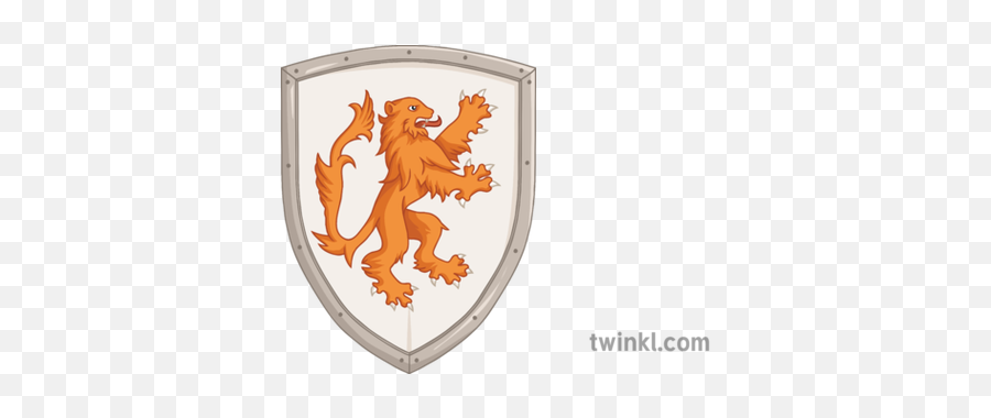 Lion Shield Silver History Stickers Secondary Illustration - Stag On A Shield Png,Silver Shield Png