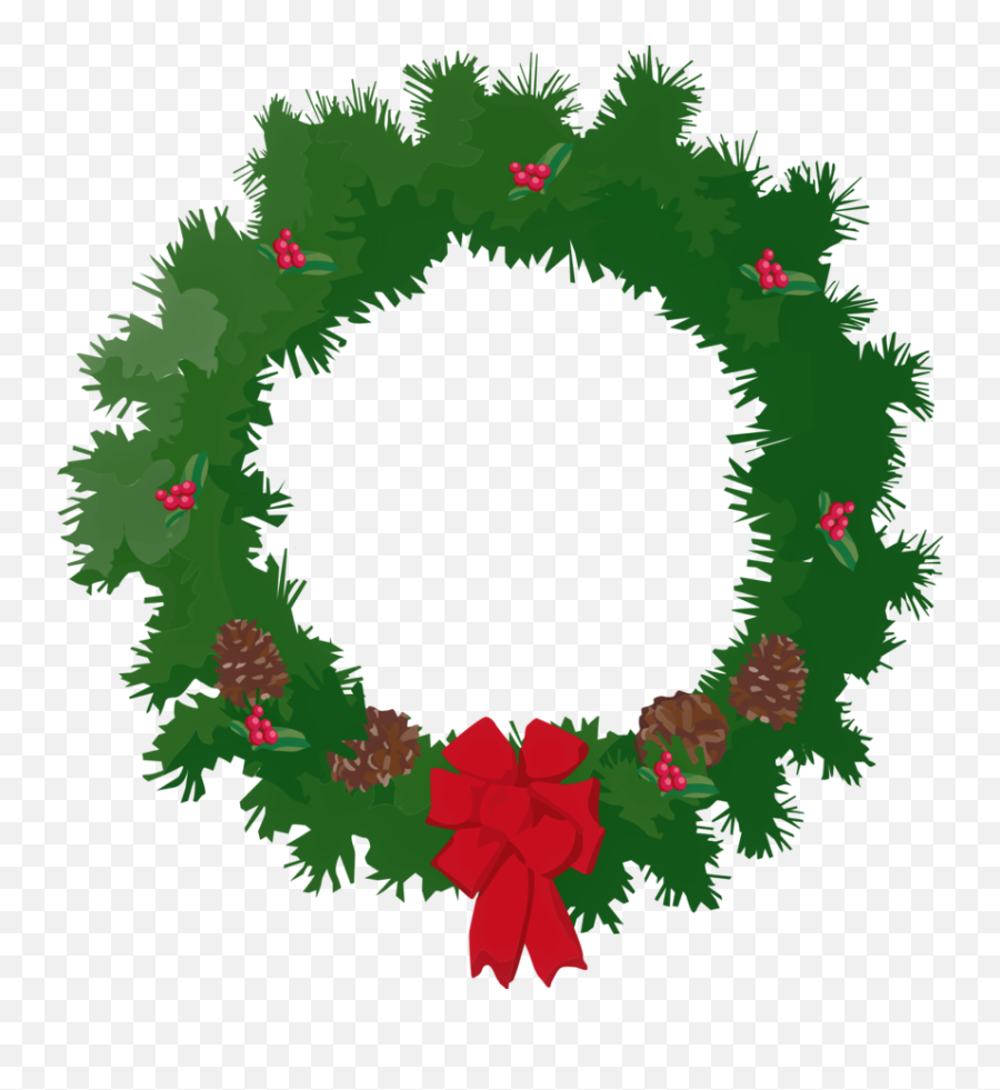 Christmas Wreath Desktop Wallpaper Clip - Christmas Clip Art Animated Png,Png Image