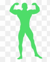 Blue Muscle Man Silhouette Transparent Cartoon - Jingfm Illustration Png,Man Silhouette Transparent