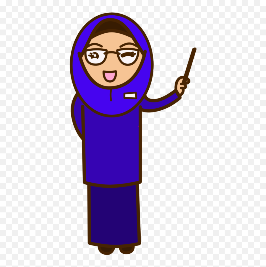 Muslim Student Teacher Islam Clip Art - Teacher Cartoon Muslimah Teacher Clipart Png,Teacher Clipart Transparent