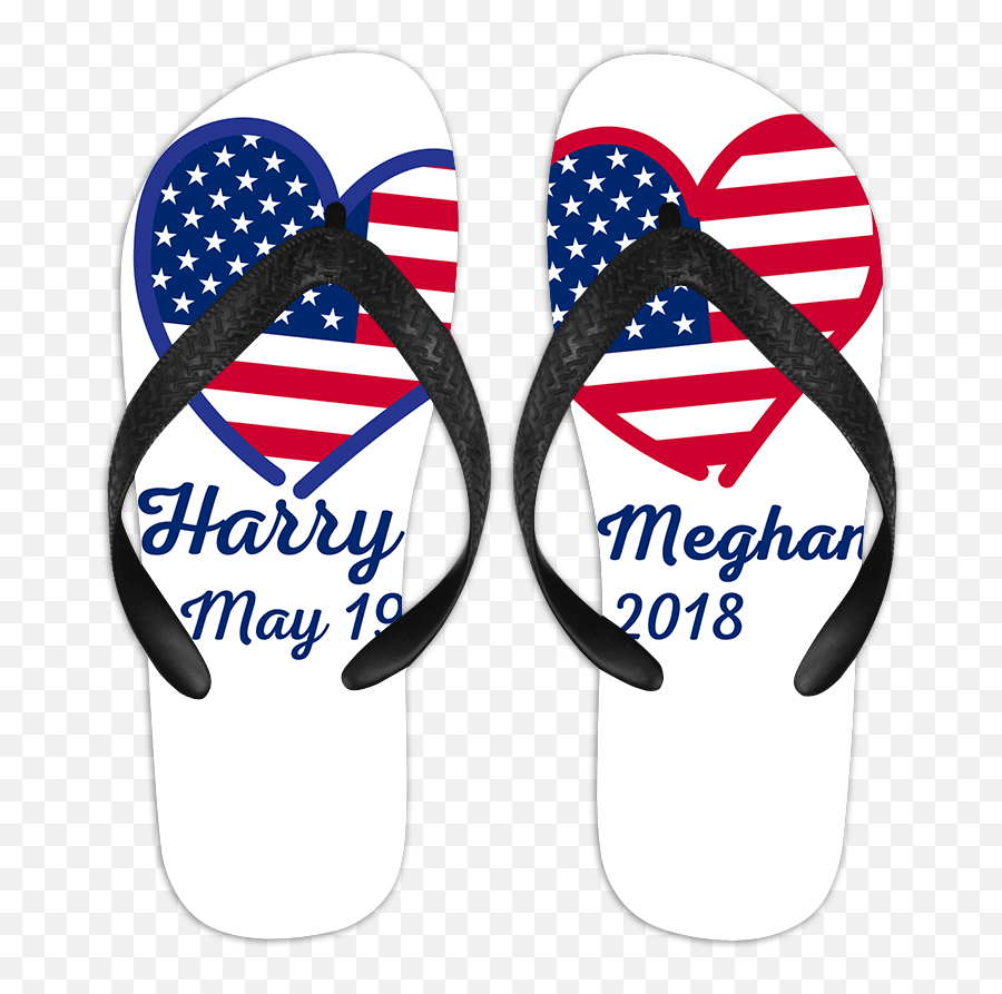 Personalized Name And Date Flip Flops - For Women Png,Flip Flops Transparent Background
