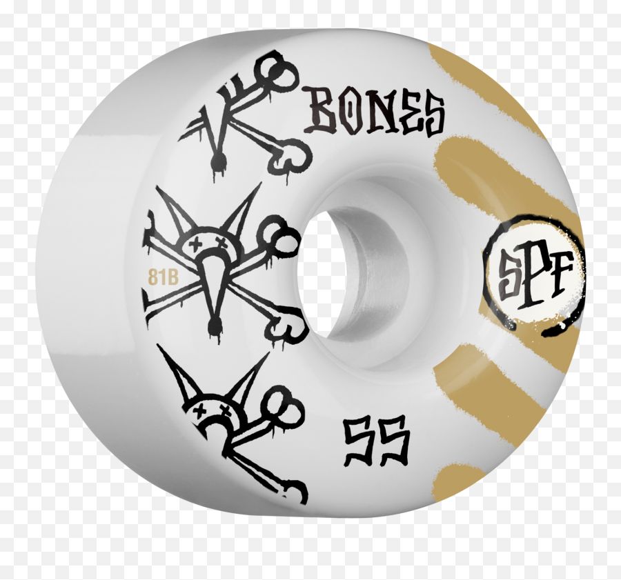 Bones Wheels Spf War Paint 55mm 81b Whitegold Skateboard - Ruedas Bones Spf Png,War Paint Png