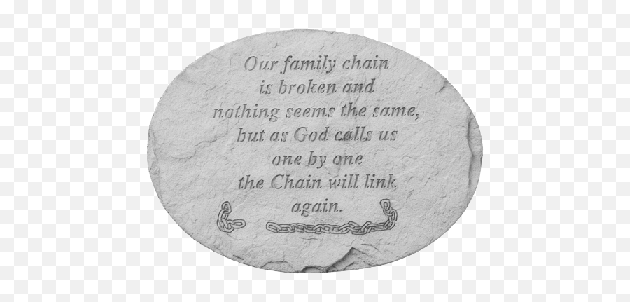 Our Family Chain Oval Remembrance Stone - Dot Png,Broken Chain Png