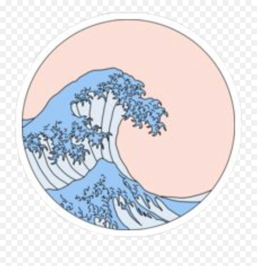 Vsco Stickers Beach Wave Transparent Cartoon - Jingfm Aesthetic Boho Pictures Stickers Png,Beach Waves Png