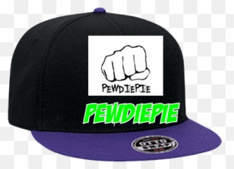 Pewdiepie Cap Wool Blend Snapback Flat Bill Hat - Leessang png