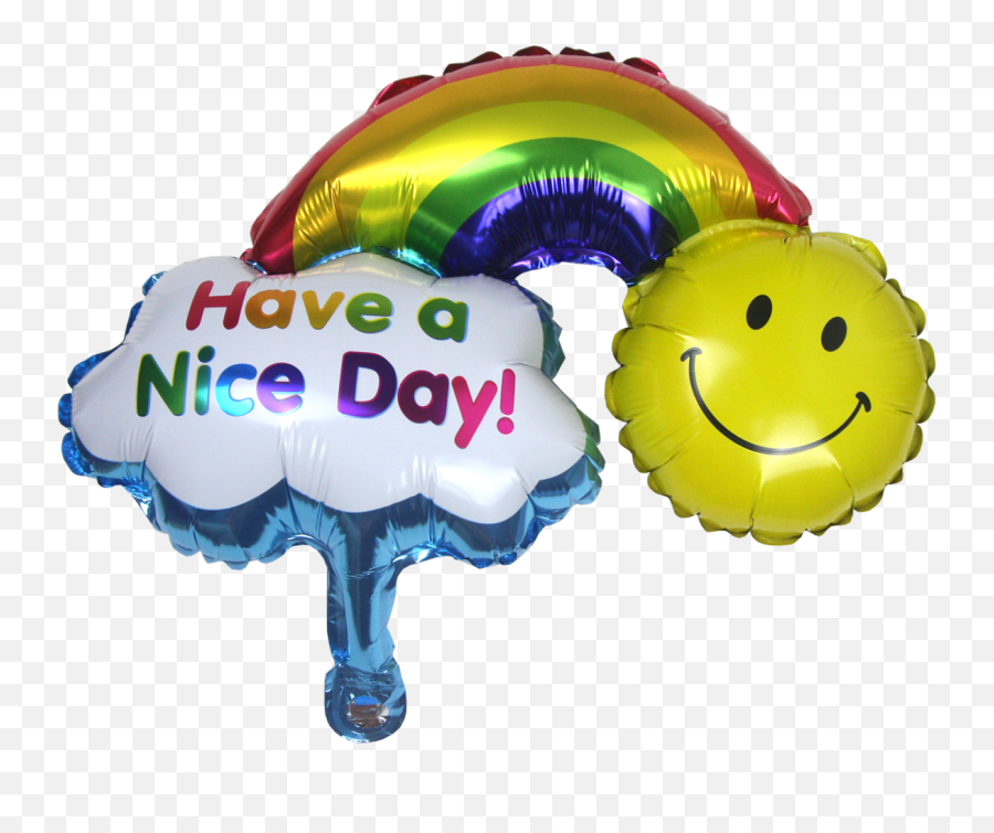 15 Inch Smiley Rainbow Balloon - Portable Network Graphics Png,Balloon Emoji Png