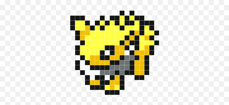 Jolteon - Wall Decals Stickaz Eevee Evolution Hama Beads Pokemon Png,Jolteon Transparent