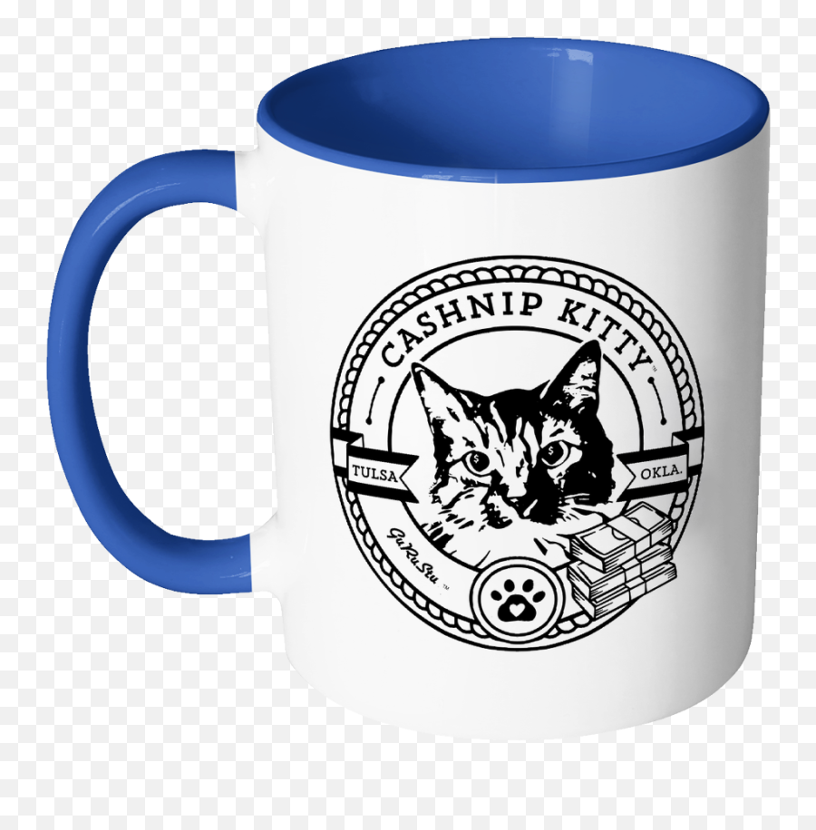 Cashnip Kitty Fan Club Coffee Mug Color Handle Black Logo - Color Mug Png,Fan Logo