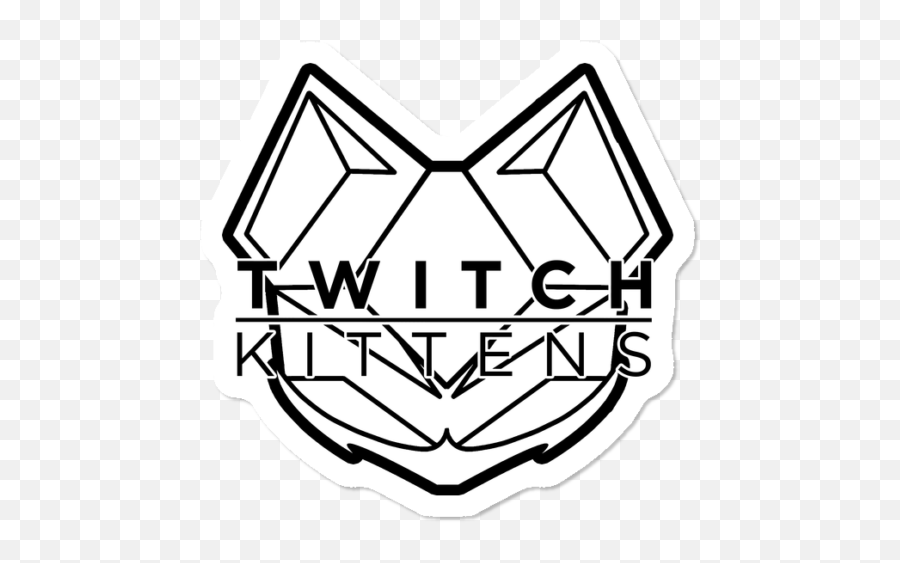 Outline Logo Sticker By Twitchkittens Design Humans - Emblem Png,White Twitch Logo Png