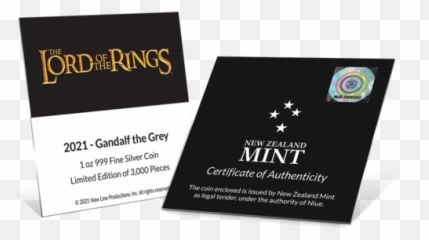 Gandalf The Grey - LORD OF RINGS 2021 oz Fine Lord Of The Rings png