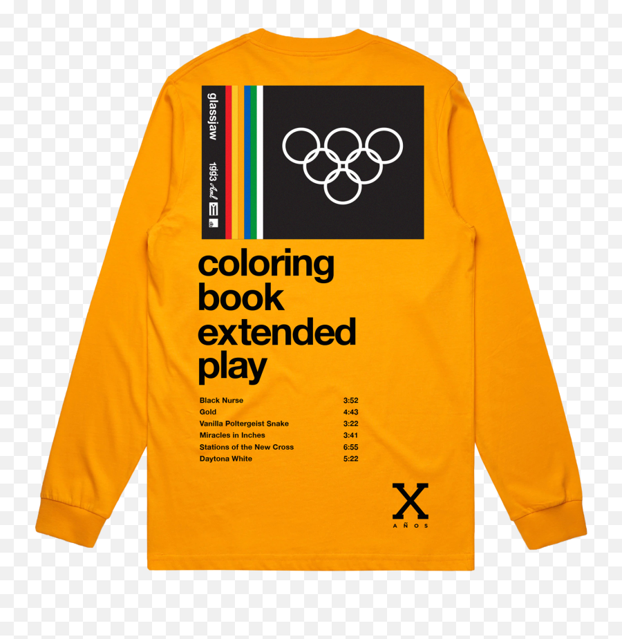 Glassjaw - Coloring Book X Gold Ls Long Sleeve Png,Icon Retro Daytona Jacket