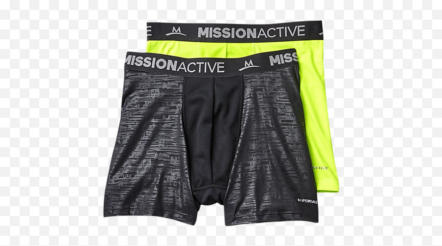 Mission Active Green Performance Boxer Briefs 2 - Pack Solid Png,M Icon Underwear