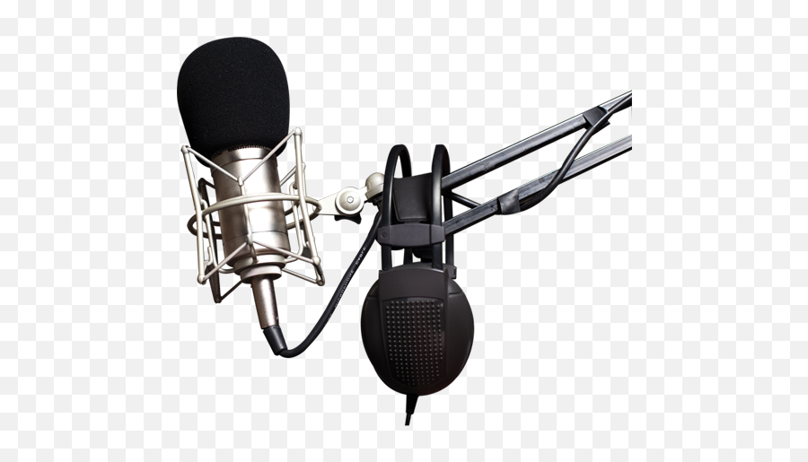 Microfono Radio Png Graphic Black And - Radio Station Microphone Png,Microfono Png