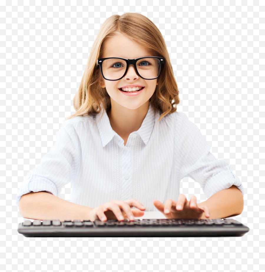 Transparent Student Typing - Student With Computer Png,Typing Png