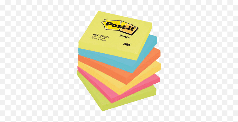 Post - It Notes 76 X 76mm Energy Colours Pack Of 6 Farvet Post Png,Post It Note Png